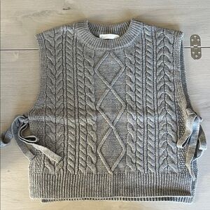 NWT OAK + FORT Heather Gray Knit Sweater